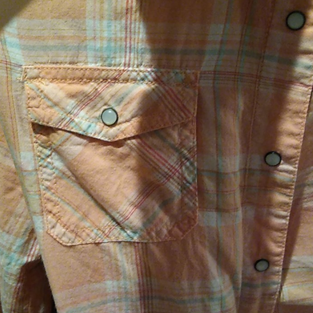 Pink Plaid Button-Up - Picture 2 of 3